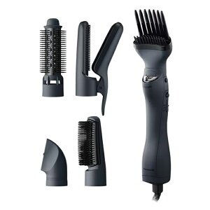 【即納】【返品OK!条件付】パナソニック エアスタイラー ナノケア アタッチメント5種類 高浸透ナノイー くるくるドライヤー EH-KN0K-K チャコールブラック イオンチャージ 風温切替 クールシ