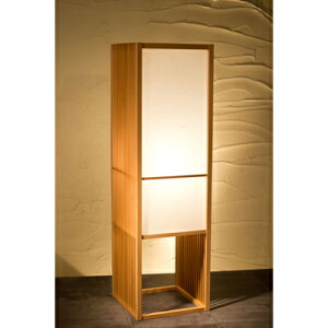 【返品OK!条件付】おしゃれ 国産 和照明 スタンドライト 調 shirabe Lサイズ 新洋電気 和風照明 A525手作り ハンドメイド スタンド照明 和紙照明 フロアライト 木目 和モダン リビング ダイニン