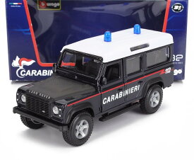 BURAGO ミニカー 1/32 ランドローバー ディフェンダー 110 ステーションワゴン イタリアカラビニエリ