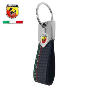 アバルト フィアット 595 イタリア車 鍵 カーアクセサリー キーホルダー ABARTH (イタリアンブラック)