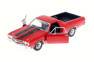MOTORMAX アメ車 シボレー エルカミーノ ミニカー 1/24 CHEVROLET EL CAMINO SS396 1970 (レッド)