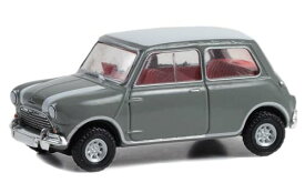 GREENLIGHT ミニクーパー ミニカー 1/64 mini cooper S 1965 (グレー／ホワイト)