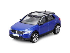 ブラーゴ フォルクスワーゲン ミニカー 1/43 T-Roc SUV 2021 (ブルーメタリック)