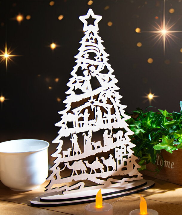 楽天市場】☆10%OFF！☆ クリスマスツリー 木製 卓上サイズ 幅約20cm幅 