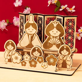 ひな人形 上下2段 名入れ対応 可愛い 木製 ひな祭り 雛人形 雛飾り かわいい 卓上サイズ コンパクト サイズ ミニサイズ シンプル メープル おしゃれ 国産 北欧 まとめ買い 組み立て式 レーザー加工 雑貨 ひな飾り008