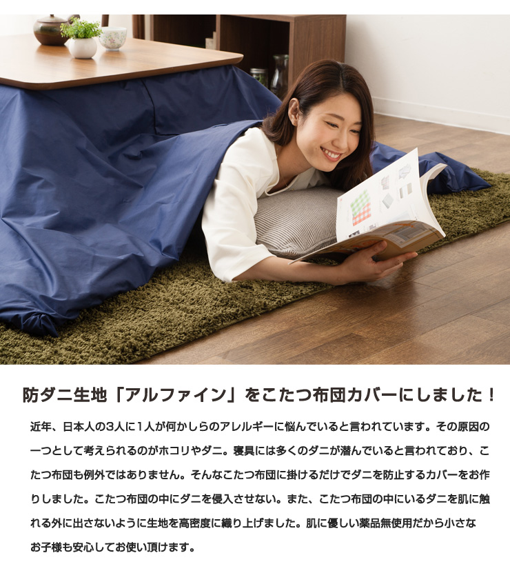 東洋紡アルファイン 防ダニ敷きふとんカバー キングサイズ 日本製 