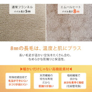 8mmの長毛は、温度と肌にプラス。長い毛足は暖かい空気をたくさん含む。なめらかな肌触りと保湿性