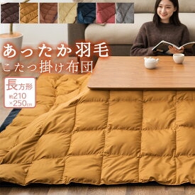 【本日10時～4H全品P5倍】あったか 羽毛こたつ布団 長方形210×250cm 収納ケース付き 羽毛 掛け布団 こたつ布団 炬燵布団 コタツ 洗える 軽い エムール