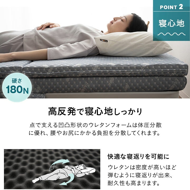 楽天市場】折りたたみベッド 専用 マットレス シングル 敷いたまま 