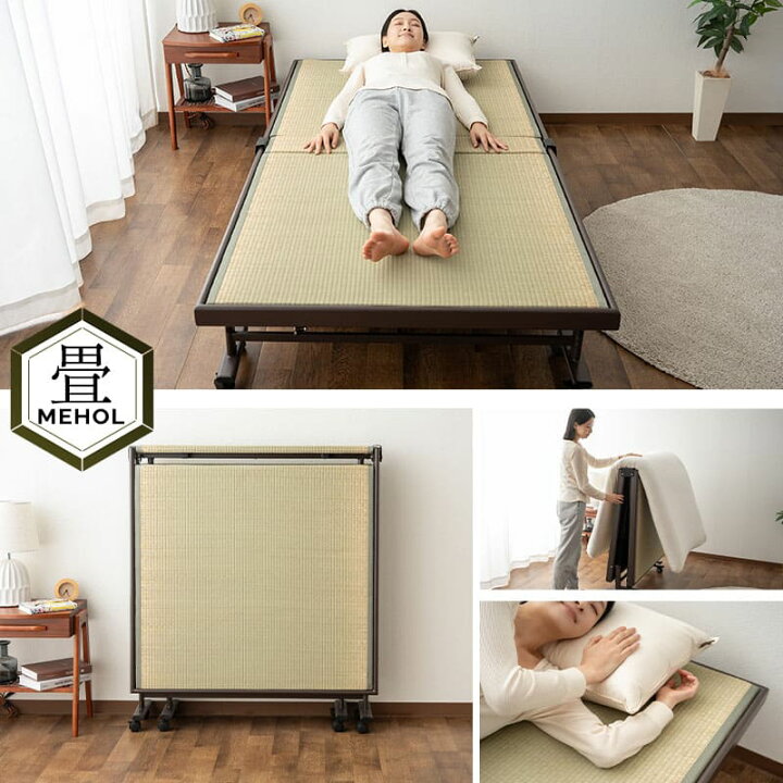楽天市場】畳ベッド 折りたたみベッド シングル 組立不要 完成品 指 