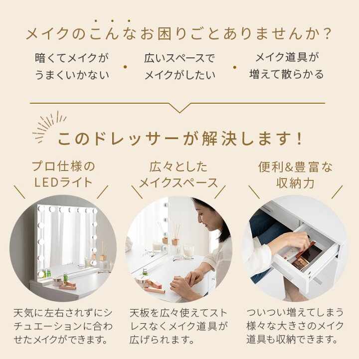 爆売れ中】新品 ハリウッドミラー LEDミラー 見切ら ドレッサー