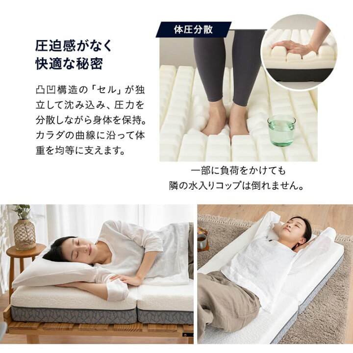 楽天市場】【4000円OFF】三つ折り 折りたたみ マットレス 幅65cm 