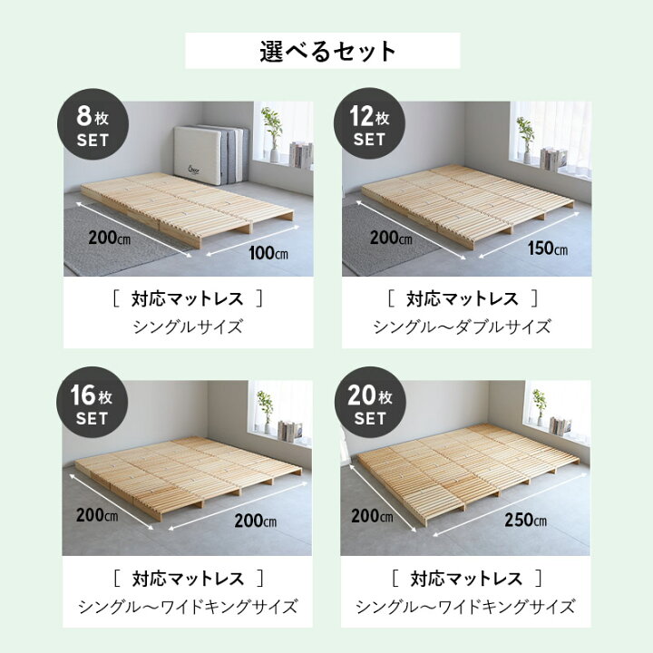 楽天市場】パレットベッド すのこベッド 正方形 連結パーツ付き 分割式 