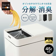 ゴミ箱 ダストボックス 45リットル 消臭 除菌 空気清浄 オゾン マイナスイオン 自動開閉 電動 スライド …