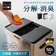 【本日全品P5倍】ゴミ箱 ダストボックス 50リットル 消臭 除菌 空気清浄 オゾン マイナスイオン 大容量 …