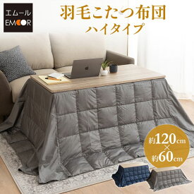 こたつ掛け布団 こたつ布団 ハイタイプ 幅120cm 長方形 省スペース 羽毛 洗える あったか 暖かい 冬用 防寒 寒さ対策 こたつ コタツ 布団 ふとん ふわふわ 保温性 秋冬 高座椅子 無地 北欧 敬老の日 クリスマス ギフト EMOOR DOWN エムールダウン 送料無料 エムール