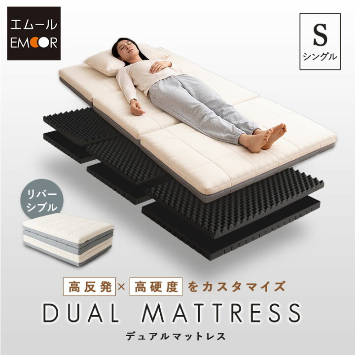 楽天市場】マットレス シングル 極厚 10cm 三つ折り 折りたたみ 