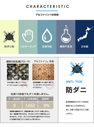東洋紡アルファイン日本製防ダニこたつ掛け布団カバー