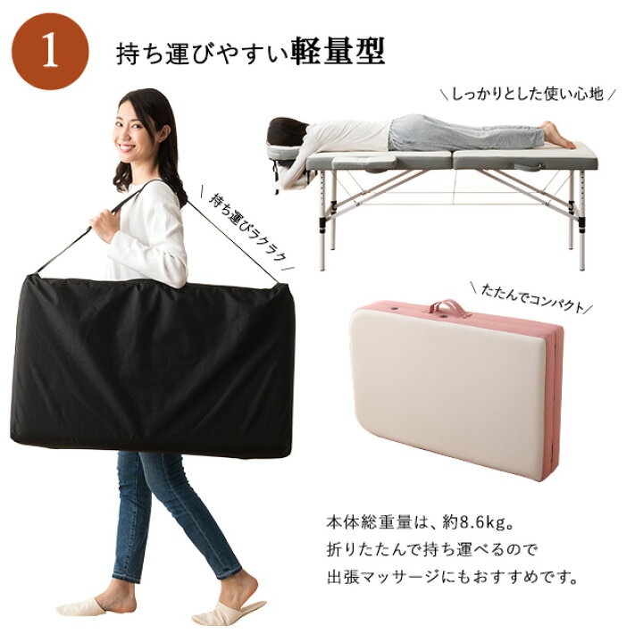 楽天市場】折りたたみ マッサージベッド メホール コンパクト 有孔 