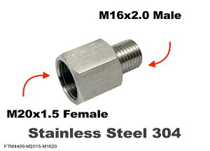 �X�e�����X�ގ� �Z���T�[ �A�_�v�^�[ ���X�[�I�X�ϊ��p�� ���XM20x1.5 - �I�XM16x2.0