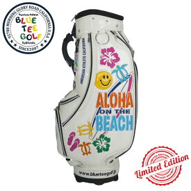 ブルーティーゴルフ キャディバッグ(CB-009) ALOHA ON THE BEACH【9.0型/重量4.4kg/46インチ対応/口枠5分割】【送料無料】