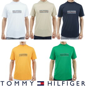 トミーヒルフィガー ゴルフ メンズ半袖シャツ (THMA404) メンズ フロントロゴ 半袖モックネックシャツ メンズゴルフウェア 半袖 トップス 【TOMMY HILFIGER】2024新作