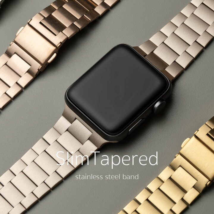 Apple Watch メタルストラップ ゴールド 金属ベルト アップルウォッチ