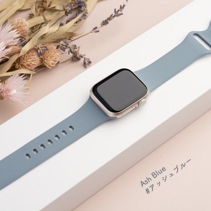 新品本物 ラスト1点 アップルウォッチ シリコンバンド Apple Watch ブルー