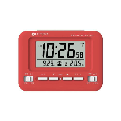 楽天市場 Iimono オリジナル 目覚まし時計 電波 デジタル カレンダー 温度 表示 腕時計ベルトの専門店 Empire