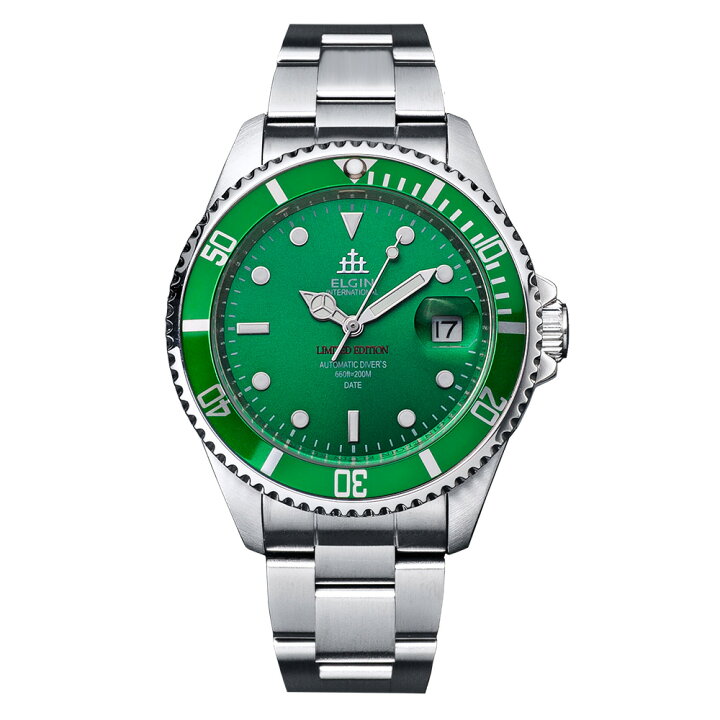 楽天市場】ELGIN エルジン メンズ 腕時計 自動巻き ダイバー 200M防水  