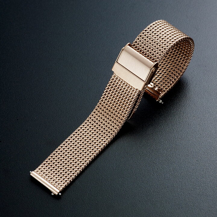 20mm、22mm テーパード ミラネーゼ ワイヤーメッシュバンド、ポリッシュ | Strapcode 316Lステンレススチールウォッチストラップウォッチバンド20mm 21mm 22mmミラネーゼ織物ウォッチバンド