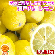 瀬戸内産 国産レモン 1kg 良品【送料無料(一部地域除く)】檸檬 lemon 防腐剤 防かび剤不使用 愛媛県産か…