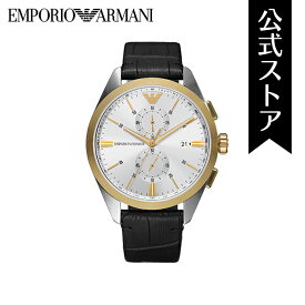エンポリオ アルマーニ 腕時計 アナログ クォーツ メンズ ブラック レザー AR11498 Emporio Armani 2022 冬 公式