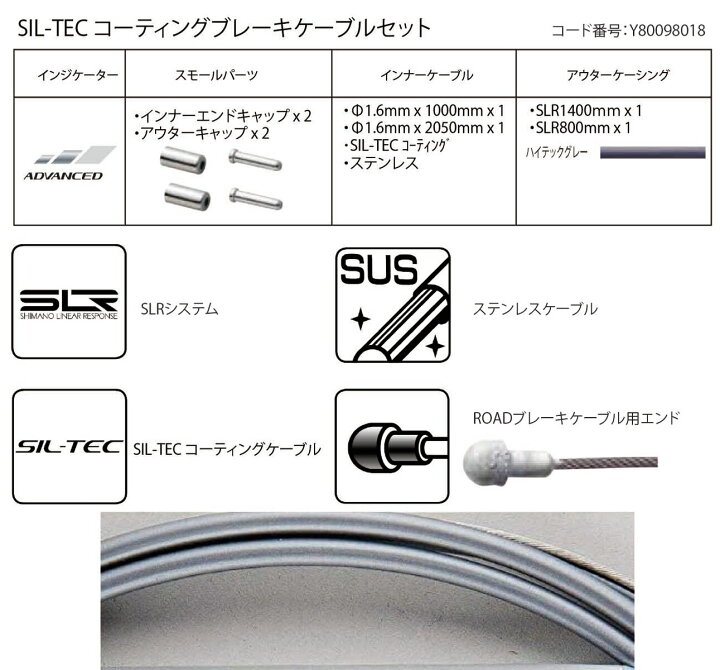 高額売筋】 シマノ ロード用シフト ブレーキ インナー アウターセットBCデュラエース青