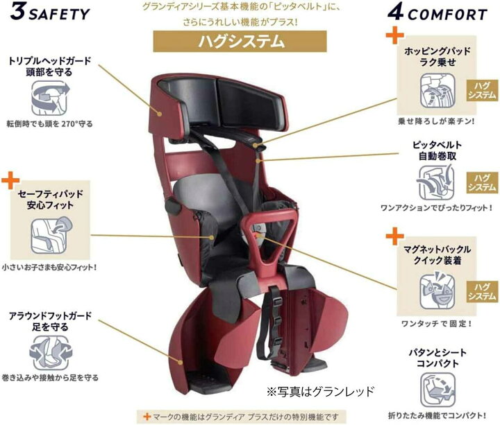 楽天市場】OGK オージーケー技研 リヤチャイルドシート リヤ  