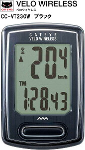 �L���b�g�A�C CAT EYE �T�C�N�� �R���s���[�^ �X�s�[�h���[�^ ���]�� VELO WIRELESS �x�� ���C�����X CC-VT230W �u���b�N