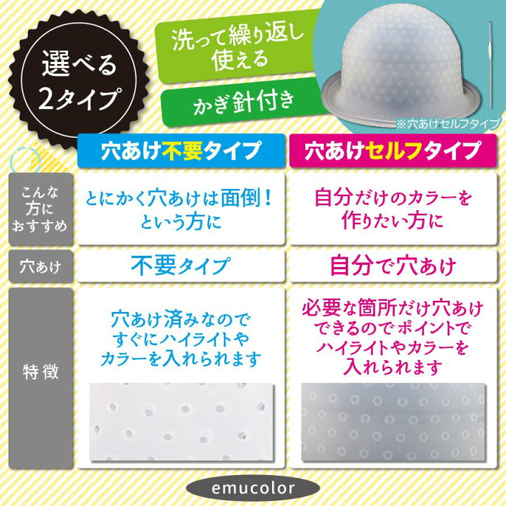 楽天市場】【楽天1位】ヘアカラーキャップ ハイライト メッシュキャップ 穴あけ不要 穴あき済み ヘアカラーボウル セルフメッシュ セルフカラー 毛染め 髪染め 部分染め ブリーチ : emucolor 楽天市場】【楽天1位】ヘアカラーキャップ ハイライト メッシュキャップ 穴あけ不要 穴あき済み ヘアカラーボウル セルフメッシュ セルフカラー 毛染め 髪染め 部分染め ブリーチ : emucolor