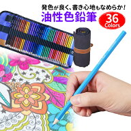 【楽天1位】色鉛筆 36色 セット 油性 プレゼント ロールケース 収納 ケース 子供 小学生 お絵かき 大人の…