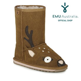 【公式】EMU Australia エミュ Deer メリノウール ブーツ キッズブーツ 天然 ウール 子供靴 靴 雨 雨の日 対策 防寒 保温 女の子 男の子 子供 幼稚園 小学生 中学生 キッズ ジュニア ロング ミドル ボア ファー 送料無料