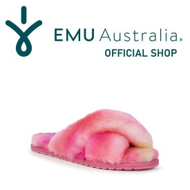 【公式】EMU Australia エミュ Mayberry Tie Dye シープスキン ムートン サンダル スリッパ ファーサンダル ルームシューズ ムートンサンダル 天然 ウール タイダイ フラットレディース メンズ 公式 正規 通販 ボア ファー 送料無料
