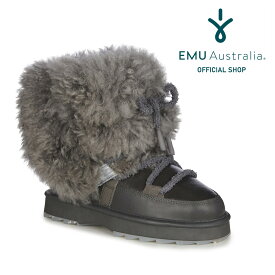 【公式】EMU Australia エミュ Blurred Glossy 撥水 シープスキン ムートン 靴 ブーツ 厚底 厚底ブーツ レースアップ 天然 ショート レディース メンズ 秋冬 秋 冬 公式 正規 通販 ボア ファー 送料無料