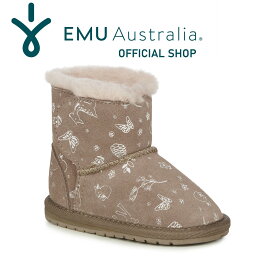 【公式】EMU Australia エミュ Woodland Toddle メリノウール 天然 ウール ベビーブーツ 防寒 保温 女の子 男の子 ベビー 新生児 赤ちゃん ブーツ ファーストシューズ ベビーシューズ ボア ファー かわいい 出産祝い 送料無料