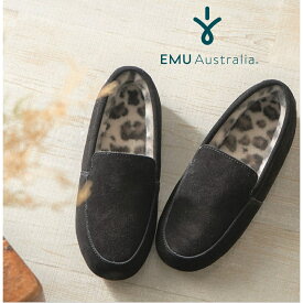 【公式】EMU Australia エミュ Crossley Animal 2.0 シープスキン ムートン 靴 モカシン ローファー 天然 ウール 内ボア 革 防寒 保温 フラット レディース 秋冬 秋 冬 公式 正規 通販 ボア ファー 送料無料