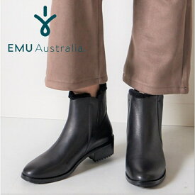 【公式】EMU Australia エミュ Laurence 防水 メリノウール 靴 サイドゴアブーツ チェルシーブーツ ウール 革 本革 レザー 雨の日 レインブーツ 対策 防寒 ふわふわ ショート レディース 歩きやすい おしゃれ 人気 秋冬 冬 ファー 送料無料