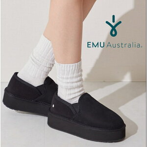 【公式 】EMU Australia エミュ Stinger Reef Flatform スリッポン ブーツ シープスキン ムートン 厚底 撥水 防寒 保温 プラットフォーム レディース 秋 冬 正規 送料無料
