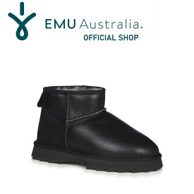 【公式】EMU Australia エミュ Sharky Micro Town ショート ミニ ブーツ シープスキン ムートン ファー 撥水 厚底 レディース 秋 冬 防寒 正規 送料無料