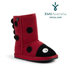 10%OFF【公式】EMU Australia エミュ Ladybird ブーツ キッズブーツ メリノウール 天然 ウール 子供靴 靴 防寒 保温 女の子 男の子 子供 幼稚園 小学生 キッズ ジュニア ミドル ボア ファー 送料無料