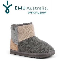 【公式】EMU Australia エミュ Wallaby Mini Teddy Patch ブーツ キッズブーツ メリノウール キッズ 子供靴 女の子 男の子 小学生 幼稚園 KIDS 冬 雪 歩きやすい かわいい ファー もこもこ おしゃれ 送料無料
