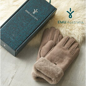 【公式】EMU Australia エミュ Apollo Bay Gloves 手袋 グローブ シープスキン ムートン ボア ファー レディース 冬 暖かい 防寒 防風 ブランド 革 本革 レザー 羊 天然素材 送料無料