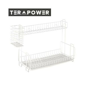 水切りラック 水切りカゴ 2段 トレー シンク上 キッチン 台所 シンク 収納 スリム 省スペース